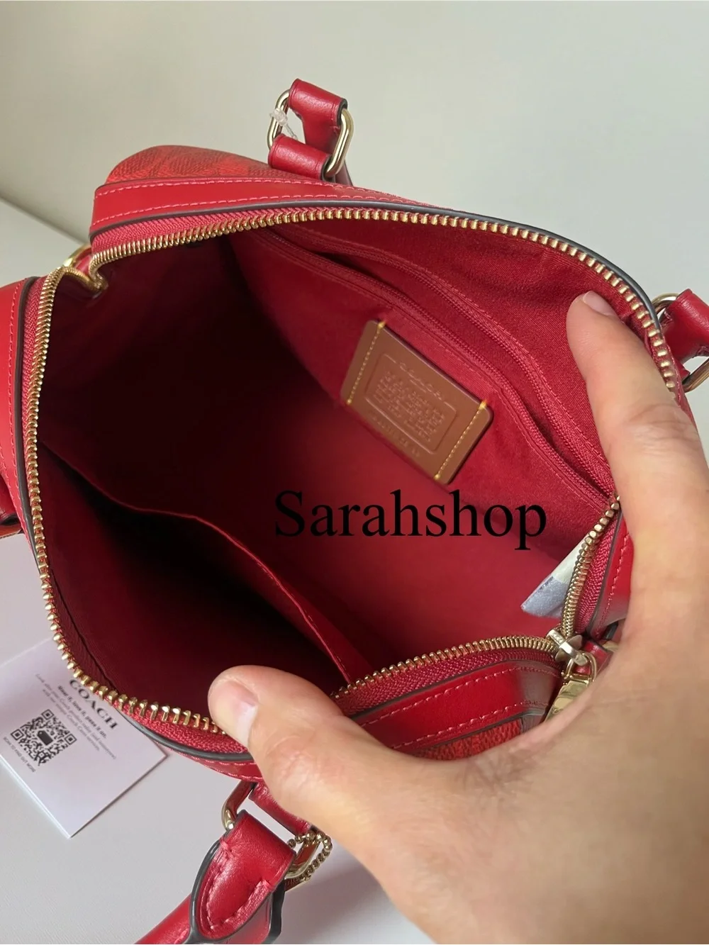 ✅Coach Rowan Satchel Bag In Signature  Canvas